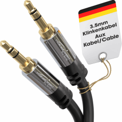 🎧 KabelDirekt - Klinkenkabel, Aux Kabel & Audio 3.5 mm Kabel - 10 m Klinkenkabel - Schwarz