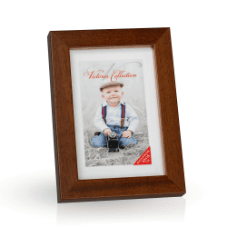 Victoria Collection Klassischer Holz Bilderrahmen für 10x15 cm Fotos 🖼️ - Fotorahmen in Braun mit Echtem Glas für Schöne Momente