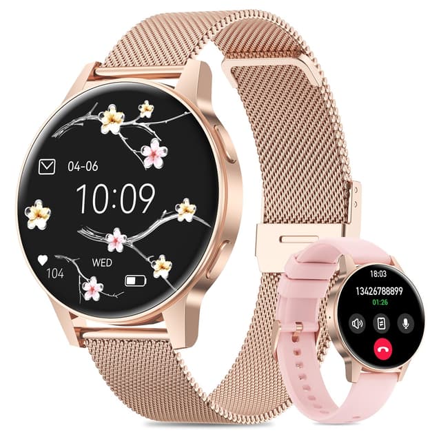 Miecgth 2025 NEU Smartwatch Damen | 1,27" TFT Voll Touchscreen | Pulsuhr | IP68 | Fitness Tracker