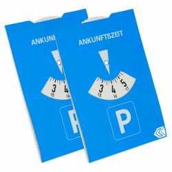 Angebot: 2 Stück Parkscheibe in Blau aus Papier 🚗