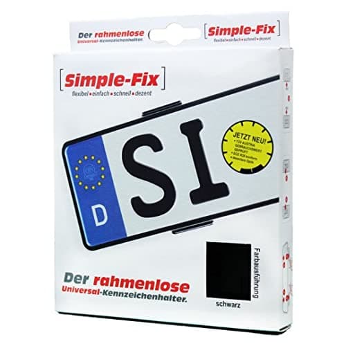 🔧 Einfache FIX Kennzeichenhalter Rahmenlos für Zwei DE Auto Nummernschilder STVZO