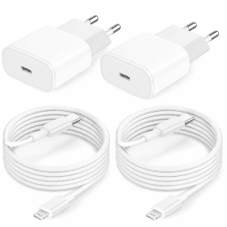🔋📱 iPhone Ladegerät Ladekabel Original Apple MFi Zertifiziert - 4Pack 25W USB C Schnellladegerät und Lightning Kabel