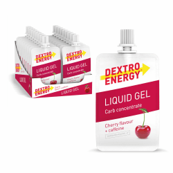 DEXTRO ENERGY LIQUID GEL Kirsche + Koffein 🍒 - 18x60ml (18er Pack)