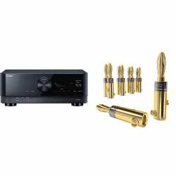 Yamaha AV-Receiver RX-V6A schwarz 🎵🔊 KabelDirekt Bananenstecker 🍌 5 Paare 🎶