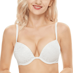 🌟 Wingslove Damen Super Push Up BH - Extrem Gepolstert Maximizer für Kleine Brüste 75A Weiß