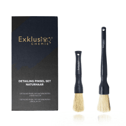 Exklusiv Chemie Detailing Pinsel Set Naturhaar | Auto Reinigungspinsel 2er Set