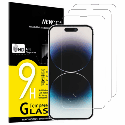 📱🔒 NEW'C 3 Stück Panzerglas für iPhone 14 Pro - Kratzfrei & Ultrabeständig