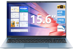 SGIN 15.6 Zoll Laptop, 4GB RAM 128GB SSD Home 11 Notebook, Celeron N4000, Up to 2.8GHz, 2.4/5.0G WiFi, Bluetooth 4.2, 7000 mAh Expandable Memory 512GB TF