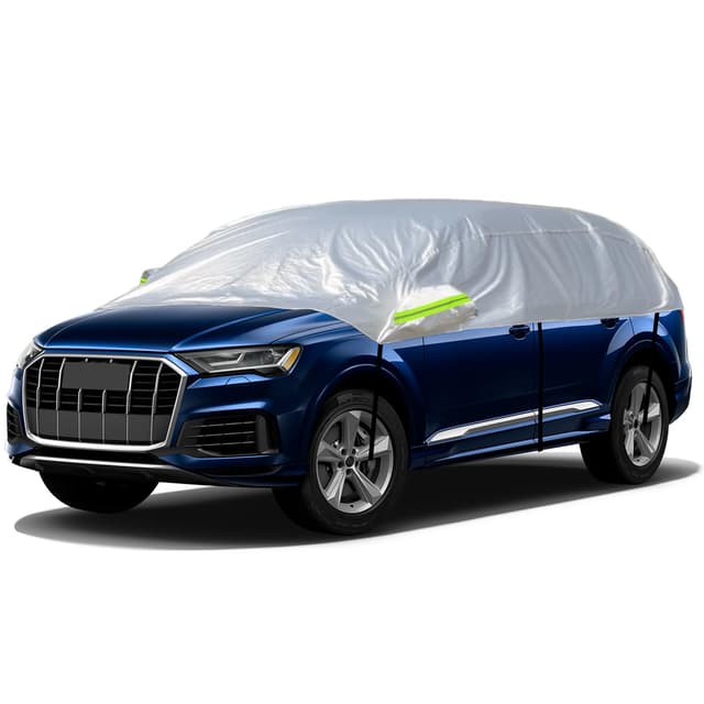 🚗 CICMOD Halbgarage Auto | Winter Autoabdeckung für EIS Sonne Staub Schutz | Universal SUV Abdeckplane | Bis zu 500 cm