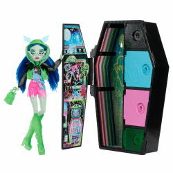 Monster High Skulltimate Secrets Ghoulia Yelps Puppe - Leuchtender Spind mit über 19 bunten Überraschungen
