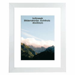 🖼️ Kollyseek Bilderrahmen 40x50cm Weiß Fotorahmen mit Acrylglas 📸