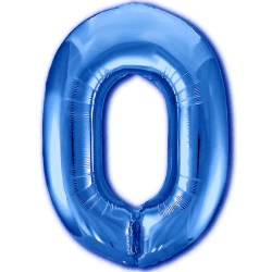 Luftballon Geburtstag Zahl 0 Blau XXL Riesen Folienballon 100cm für Jungen 🎈🎉