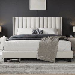 🛏️ Yaheetech Polsterbett 160 x 200 cm mit Stauraum - Bequemes Doppelbett für erholsamen Schlaf 🌙