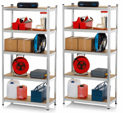 EASYmaxx Schwerlastregal 2er-Set 180x90x40 cm | 🛠️ 1750 kg Traglast | Regal und Werkbank