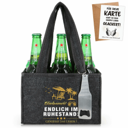 🍻 Witzige Ruhestand Geschenk Männerhandtasche 🎁
