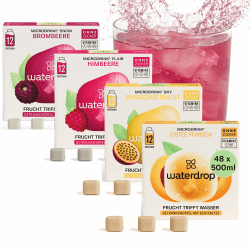 waterdrop® Beeren & Früchte Set – 48 Waterdrop Würfel in 4 verschiedenen Sorten 🍓🍇