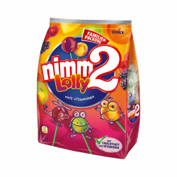 🍬 nimm2 Lolly Deal: Frucht-Stielbonbons mit Fruchtsaft und Vitaminen - 1 x 200g