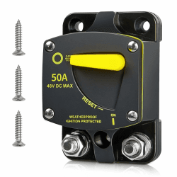 🔥 ANGEBOT: RED WOLF 50A Auto Schutzschalter DC 12V-48V Automatik Sicherungshalter