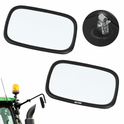 KOTARBAU® Universal Traktor Spiegel Klein 18 x 12,5 cm PVC 2 Stück Außenspiegel Mit Halterung LSLC - 18 x 12,5 cm 2er Set 🚜🔍