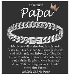 🎁 FAOMZQ Vatertagsgeschenke für Papa - Kubanische Armband mit Gravur 🎉