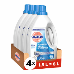 🌺 Sagrotan Wäsche-Hygienespüler Himmelsfrische - Desinfektionsspüler für hygienisch saubere und frische Wäsche 4 x 1,5l