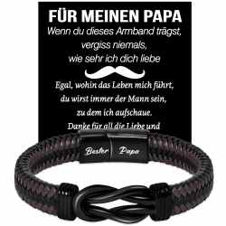 Coldbling Ich Liebe Dich Geschenke für Männer - Armband für Papa zum Geburtstag