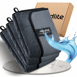 Deedlite Shiny Bath XXL Trockentuch - 3 Stück, Schwarz ♻️