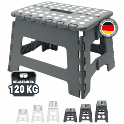 🌟 ZOLLNER Tritthocker faltbar - Klapphocker für Kinder und Erwachsene bis 120kg 🌟