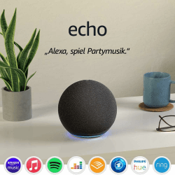 Echo (Neueste Generation) | Mit herausragendem Klang, Smart Home-Hub und Alexa | Anthrazit Anthrazit