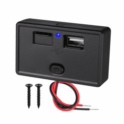 🔌🚗 4,8A Dual USB Auto Ladegerät Steckdose mit Schalter und LED, 12V/24V Wasserdicht USB Ladebuchse Panel