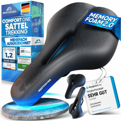 NEXTCOVER® Fahrradsattel mit Memory-Foam 2.0 🚲 | Bequemer ergonomischer Sattel für Damen & Herren