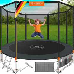 🌟 KESSER® Trampolin Outdoor Ø 366 cm Komplettset mit Sicherheitsnetz, Leiter & Randabdeckung 🌈 Kindertrampolin Gartentrampolin