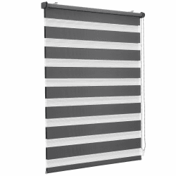 Sekey Doppelrollo Klemmfix ohne Bohren für Fenster, Doppelrollo 80 cm breit, Duo Rollo Jalousie Sonnenschutz