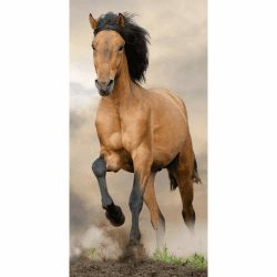 🐴🏖️ Horse Beach Towel Brown - 70x140cm - 100% Baumwolle 🌞