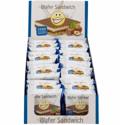 EASIS Knusprige Waffel Sandwich ohne Zuckerzusatz | 8x3x25g Haselnuss 8er Pack 🍫🌰🍪