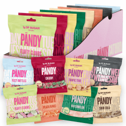 PÄNDY 8 MIX Low Carb Süßigkeiten 🍬🍭 - Nur 1g Zucker & 85 Kalorien