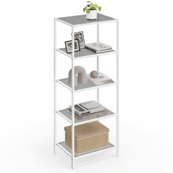 VASAGLE Regal mit 5 Ablagen, Badregal, gehärtetes Glas, einfache Montage 🌿📚