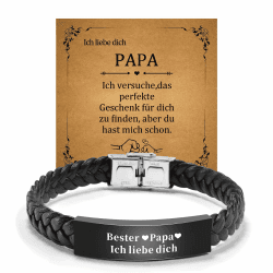 🎁 Personalisiertes Lederarmband für den besten Papa - Geschenkidee zum Vatertag