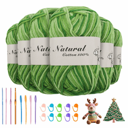 🧶 HDKAJL Handstrickgarn, 6x50g Häkelgarn, Bunt Farbverlauf Acrylgarn zum Stricken