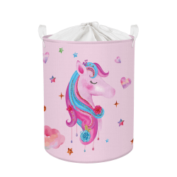 Clastyle Rosa Einhorn Kinder Wäschekorb 🌈 36 * 45 cm Herz