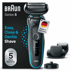 Braun Series 5 Elektrorasierer mit EasyClick Barttrimmer Aufsatz, Rasierer Herren Elektrisch Ladestation, EasyClean, Wet & Dry - 51-M4500cs