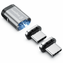 Magtame 240W magnetischer USB C Adapter 40Gbps 1Pack gerade Typ C Adapter
