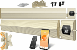 KESSER® Dunkelheizstrahler mit Fernbedienung & WiFi APP 2400W Terrassenheizer