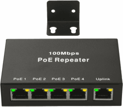 🔥 Leehitech Desktop/Wall Mount PoE Repeater Extender 100Mbps 🔥