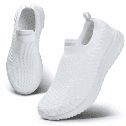 👟 HKR Damen Slip On Sneaker Memory Foam Turnschuhe Sportschuhe Bequeme Schlupfschuhe 38 EU Weiß Angebot!
