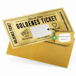 🎁 Einzigartige Geschenkidee: Goldenes Ticket Rubbel Karte 🌟