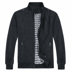 Herren Jacke mit Stehkragen Übergangsjacke Herbst 🍂🧥 #7533 Schwarz