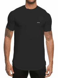 BROKIG Herren TDry Muscal Shirts, Sommer Fitnesstraining T Shirt Herren Running Tee Regular Crew Neck Baumwolle Wicking Gym XL Schwarz 🏋️