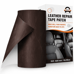 🔖 OAZ Leder Geparatur Patch, 10x160cm Selbstklebend Glänzend Dunkles Kaffee