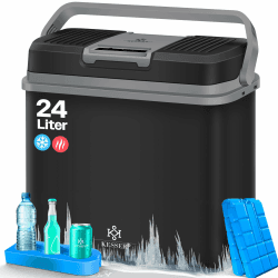 KESSER® 24 Liter Kühlbox | KÜHLT und WÄRMT 🌞🔥 | Thermo-Elektrische Kühlbox 12V und 230V 🚗⛵️🏕️ | Mini-Kühlschrank mit ECO & MAX Modus